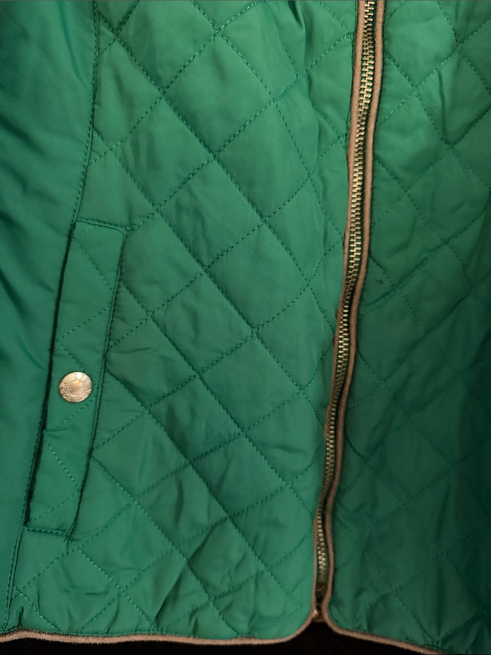 The OTB Outdoor Cannon Beach Quilted Green Women's Jacket - Picture 4 of 12